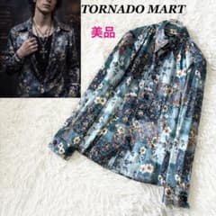 TORNADO MART トルネードマート 花柄シャツ y2k 光沢 ストレッチ