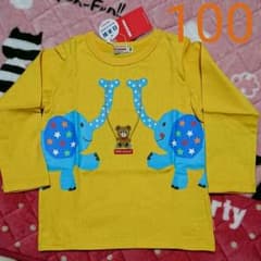 ☆新品タグ付き☆ ミキハウス ぞうさんブランコ プッチー 長袖Ｔシャツ 100のサムネイル