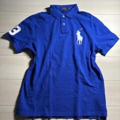 Ralph Lauren ビックポニー ポロシャツ 青 swag 古着のサムネイル