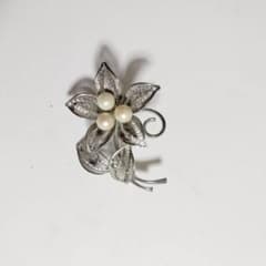 Marichu　希少　大粒ブルーパール　アコヤ本真珠　銀線細工ブローチ j0000000665049_1.jpg