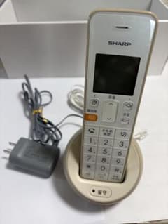 SHARP コードレス電話機 本体 充電台セット　JD-S08CL /CWのサムネイル