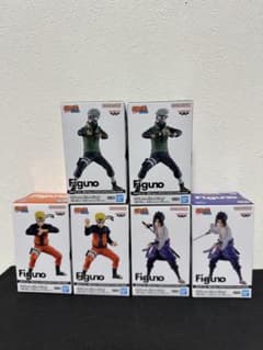 NARUTO Figuno フィギュア ナルト、サスケ、カカシ6体セット - メルカリ