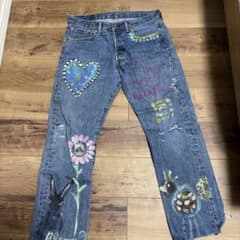 Levi's 501 デニムパンツ ペイントカスタム W32 L32のサムネイル