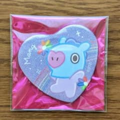 BT21 MANG 하트 캔 배지