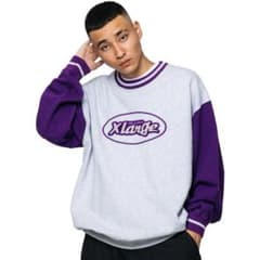 XLARGE スウェット トレーナー グレー パープルのサムネイル