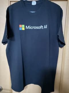 Microsoft AI ロゴ Tシャツ ブラックのサムネイル