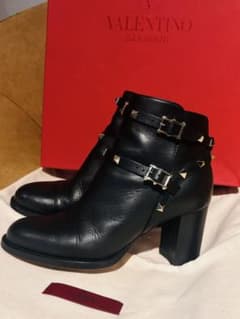 ヴァレンティノガラヴァーニ ショートブーツ ロック スタッズ 35 1/2