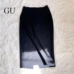 GU ジーユー　タイトスカート　ブラック　Mインド製　ウエストゴム　伸縮性あり