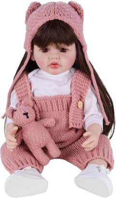 신품 미사용 리본 인형 리얼 소녀 풀 실리콘 55CM