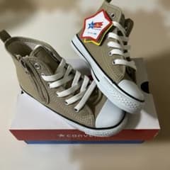 【新品】Converse オールスター　キッズ スニーカー　ベージュ 18cmのサムネイル