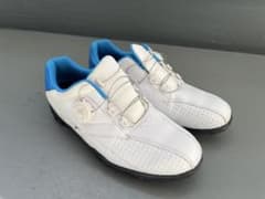 MIZUNO ミズノ LS-002 BOA ゴルフシューズ 24.5cm 白×青のサムネイル