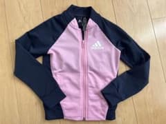 い*ゆ様 adidas ジップアップジャージ 120cm ピンク/ネイビーのサムネイル