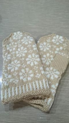 ハンドメイド！アルパカ毛糸ノルディック柄 ミトンのサムネイル