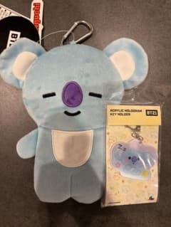 BT21 KOYA 봉제인형 파우치 & 아크릴 키홀더 세트