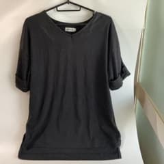 LEPSIM Vネック 半袖 Tシャツ ブラック Fサイズのサムネイル