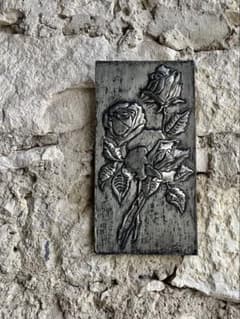 ◇フランスアンティーク｜刻印付ピューター製ミニトレイシルバー丸