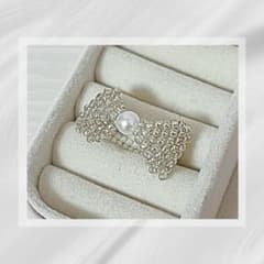 ✨指先にときめくリボン✨シルバーリング・指輪(No.5)のサムネイル