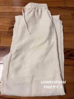 LOWRYS FARM ワイドパンツ アイボリー Fメッシュイージーパンツのサムネイル