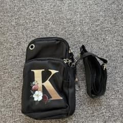 花柄 K スマホショルダーバッグ 黒のサムネイル