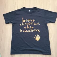 mont-bell 메시지 프린트 T 셔츠 블랙 사이즈 140
