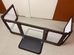 あ*ト様 おくだけとおせんぼスマートワイド ブラウン 日本育児 自立式ベビーゲーのサムネイル