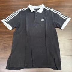adidas Originals ポロシャツ ブラック ホワイト Sのサムネイル