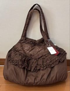 新品☆ ピンクハウスのピコフリル＆ピコレース付リボントートバッグ