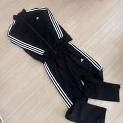 adidas キッズ ジャージ 上下セット 160 ブラック