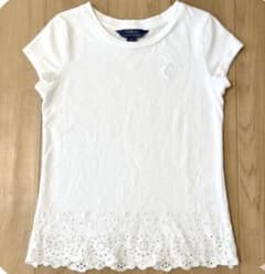 Polo Ralph Lauren✨キッズ 120 Tシャツ 白 半袖 レースのサムネイル