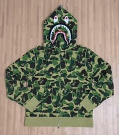 ☆PONR☆ APE abc Green シャークパーカー L パーカー - メルカリ