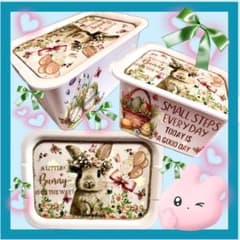 Mai様御確認用♡ウサギと花のデコパージュボックスのサムネイル