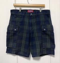 完売品　interbreed ブラックウォッチ柄　カーゴショーツのサムネイル