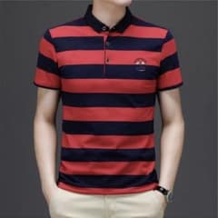 Men's short-sleeved polo shirt, golf wear, lightweight, breathable, sweat-wicking, quick-drying, casual wear.