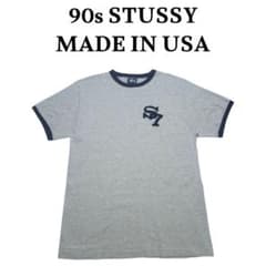 90s OLD STUSSY USA製 S7フェルトロゴ刺繍 リンガーTシャツ - メルカリ