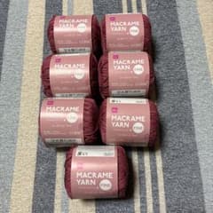 DAISO MACRAME YARN FINE ローズピンク 7玉セットのサムネイル