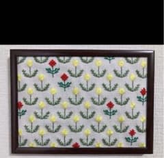 花柄の刺繍アートのサムネイル
