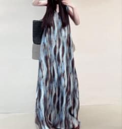 総柄 ロングキャミワンピースのサムネイル