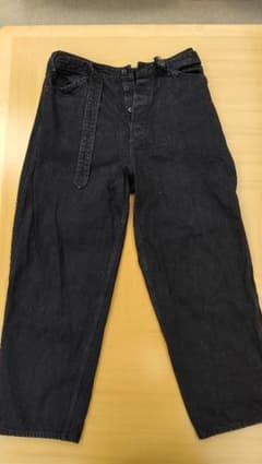 19AW comoli デニムベルテッドパンツ ベルテッドデニムパンツ コモリのサムネイル