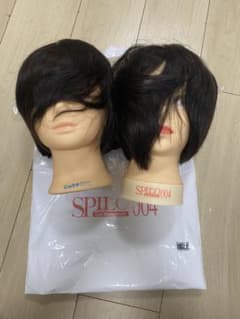 SPILQ004 ダークブラウン ボブウィッグ 2個セット　美容師カット練習用のサムネイル