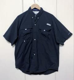 完売品カラー　コロンビア PFG バハマショートスリーブシャツ　Mブラックのサムネイル
