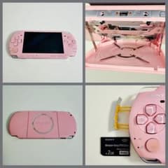 SONY PSP 3000 console, Blossom Pink, with 2GB Memory Stick.