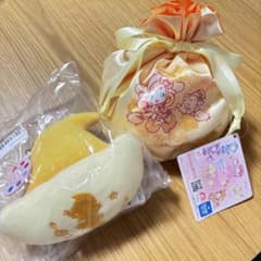 おジャ魔女どれみ サンリオ　サテン巾着ポーチ　ぬいぐるみ帽子ポーチ　25周年記念