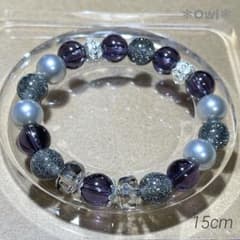 艶めきパープル ブレスレット （ハンドメイド） No.14のサムネイル