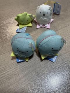 Sumikko Gurashi Mascot 4-Piece Set: Weed, Polar Bear, Lizard