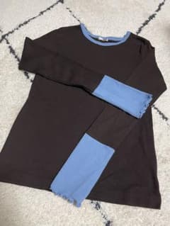 mysa 長袖カットソー ブラウン×ブルーのサムネイル
