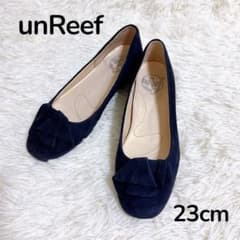 アンリーフ unReef スエード ウェッジソール パンプス 23cm 紺のサムネイル