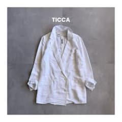 期間限定お値下げ中✨】TICCA テーラード ジャケット ダブル リネン混 