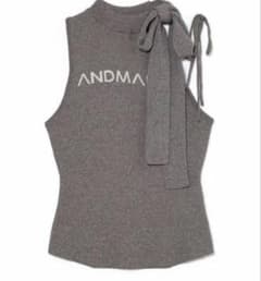 andmary Mary logo ribbon tank gray - メルカリ