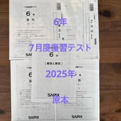 サピックス6年7月度復習テスト - メルカリ