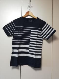 【B】メンズ　Tシャツ　ネイビーのサムネイル